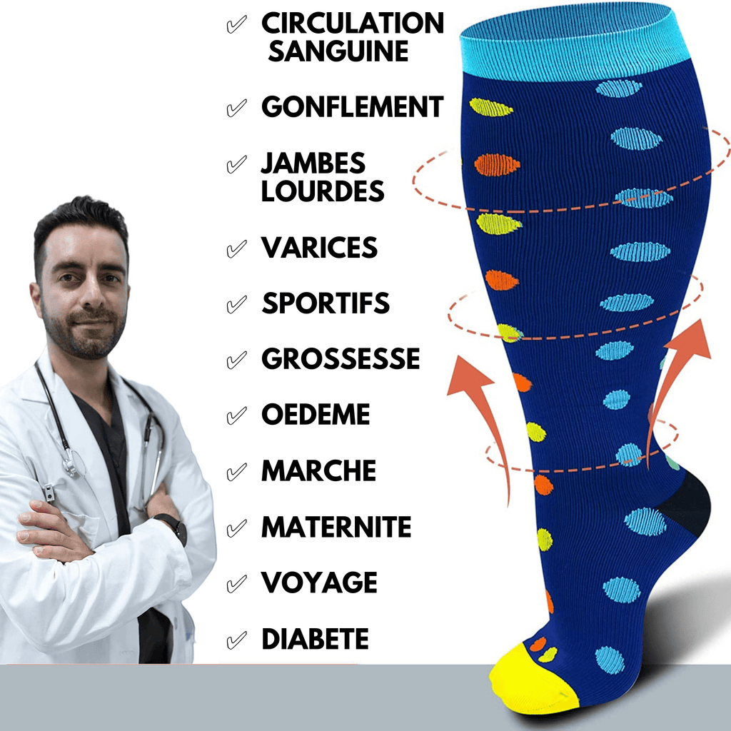 Schéma pression sur le mollet