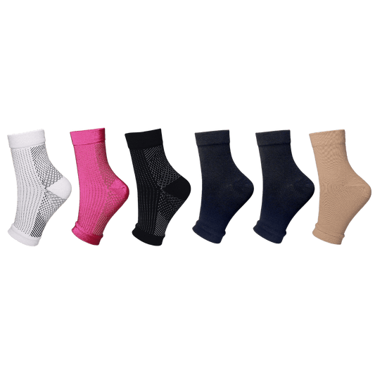 FitFree - Mi-Chaussettes de Compression Pieds Ouverts (Unisexe)